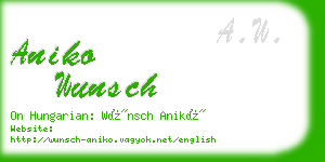 aniko wunsch business card